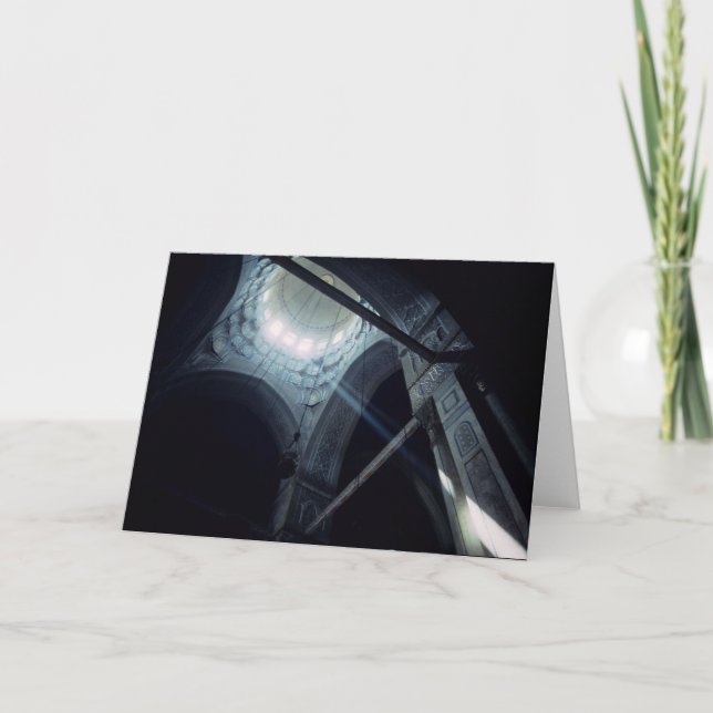 Cartão Brilho claro na mesquita (Frente)