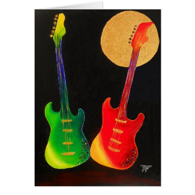 Cartão Brilho da guitarra (Frente)