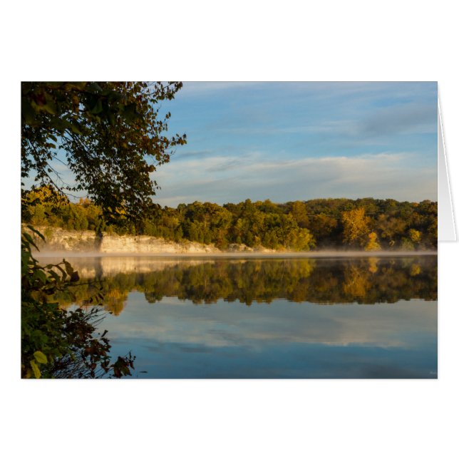 Cartão Brilho Da Manhã Do Outono (Frente horizontal)