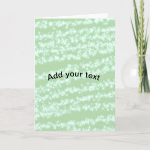 Cartão Brilho de lantejoula verde pastel nome texto boho