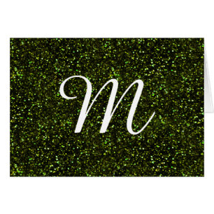 Cartão Brilho Verde da Maçã Escura