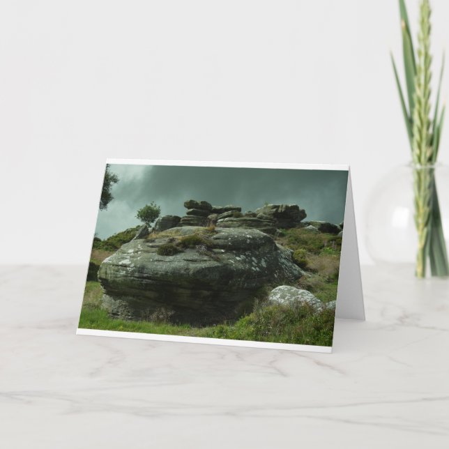 Cartão Brimham Rocks e Moody Sky (Frente)