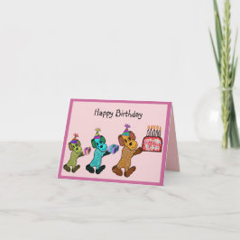 Cartão Brincadeira de aniversário da Puppy