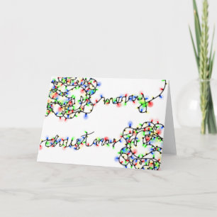 Cartão Brincadeira de Natal Luzes "Feliz Natal"