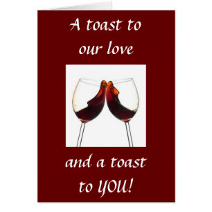CARTÃO BRINCADEIRA DE VINHO AO NOSSO AMOR/BRINCADEIRA PAR