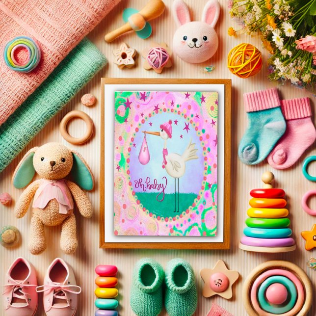 Cartão Brincadeira Rosa, Branca (Criador carregado)