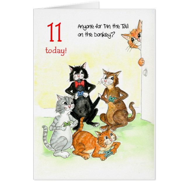 Cartão Brincadeiras Jogando 11 de Jogo de Vídeo Aniversár (Frente)