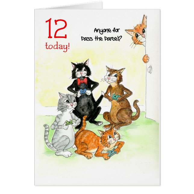 Cartão Brincadeiras Jogando 12 de Jogo de Vídeo Aniversár (Frente)