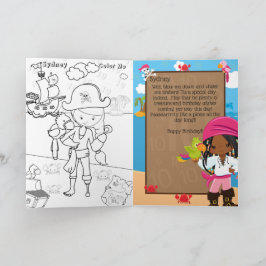 Cartão Brincadeiras Negras Piratas Me Colorem Feliz Anive