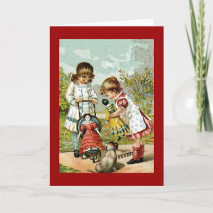 Cartão Brincando Com A Placa Dolls