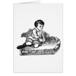 Cartão Brincando Com O Comboio