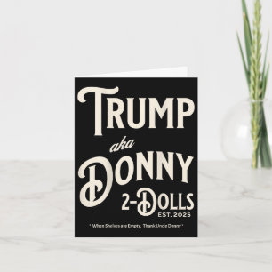 Cartão Brincando Trump Donny Duas Bonecas 2 Bonecas No Na