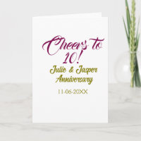 Brinde ao 10º aniversário de casamento dourado mau
