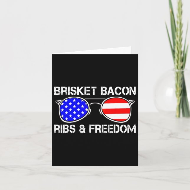 Cartão Brisket Bycon Ribes E Fumaça De Churrasco De Grade (Frente)
