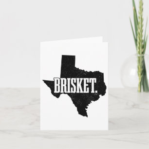 Cartão Brisket Texas State Map Prid Byrbecue Grill G