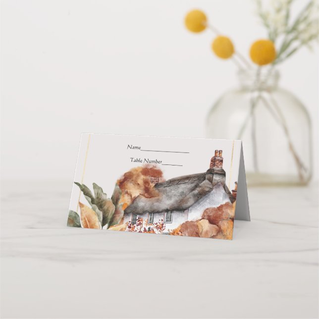 Cartão britânico Thatch Roof Weding Place (Frente)