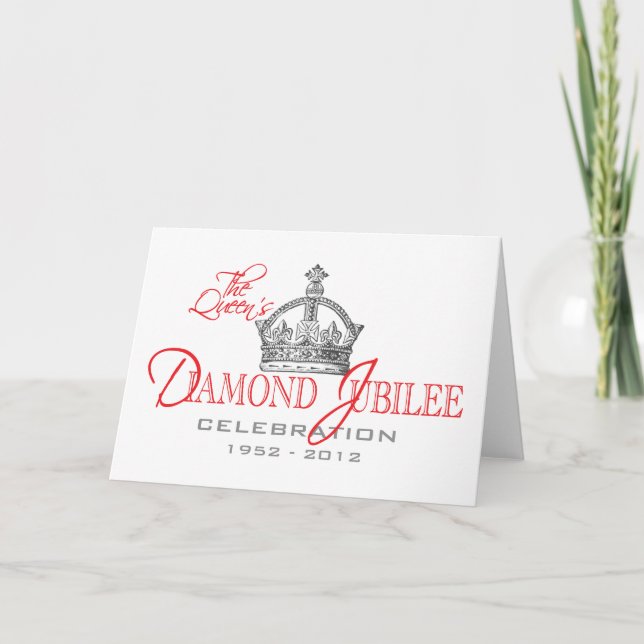 Cartão British Diamond Jubilee - Royal Souvenir (Frente)