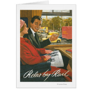 Cartão British Railways Relax by Rail Poster