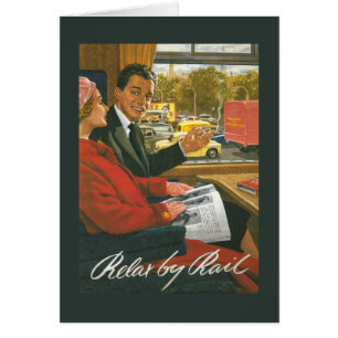 Cartão British Railways Relax by Rail Poster