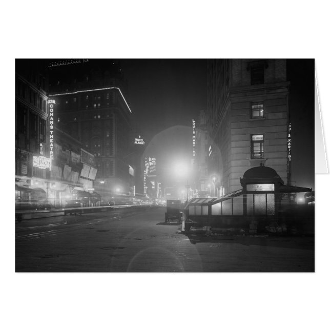 Cartão Broadway à Noite, 1910 (Frente Horizontal)