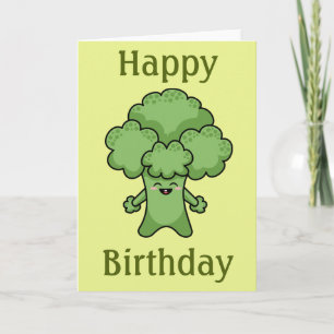 Cartão Broccoli Happy Birthday Card