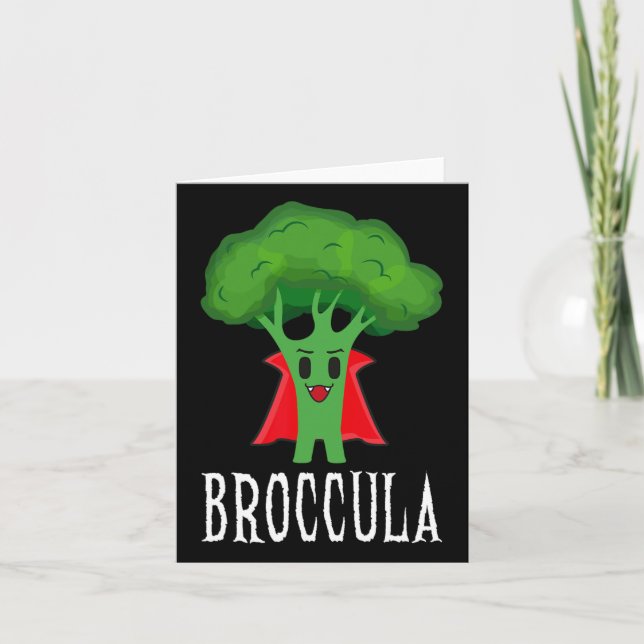 Cartão Broccula Funny Broccoli Halloween Costume Perfumad (Frente)
