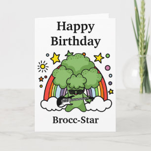 Cartão Brócolis de Aniversário Brocc, Estrela do Rock