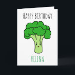 Cartão Brócolis Verde Engraçado Aniversário do Vegan<br><div class="desc">Engraçado Brócolis Verde, Vegan Birthday, um design engraçadinho para qualquer um que procura designs veganos para oferecer no dia especial de alguém. Se você está procurando alguns cartões de aniversário engraçados para veganos, cartões de aniversário de temas vegetarianos, cartões de aniversário de vegetais ou cartões de aniversário de brócolis. O...</div>