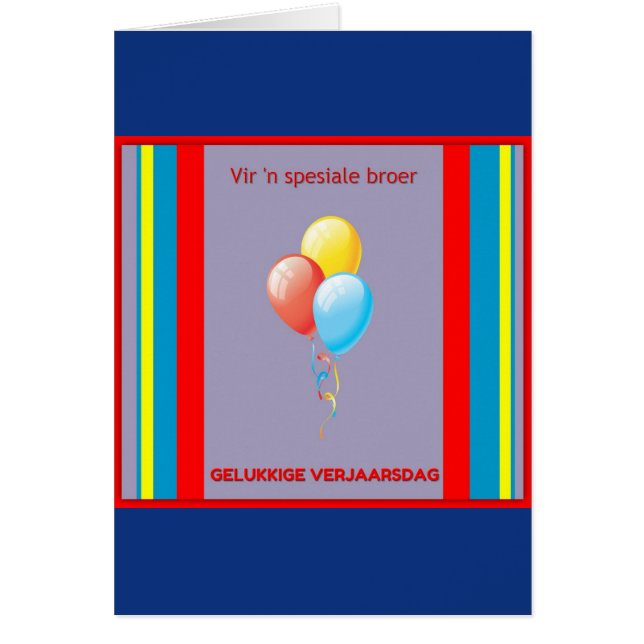 Cartão Broer do spesiale de n de Vir ' (Frente)