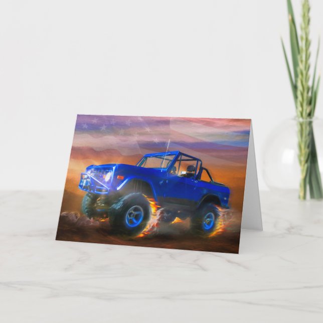 Cartão Bronco 4X4 DESLIGADO À ESTRADA (Frente)