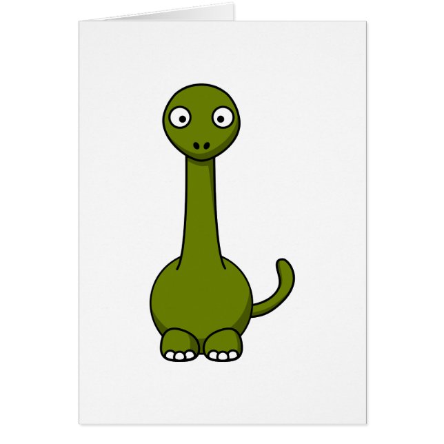 Cartão Brontosaurus dos desenhos animados (Frente)