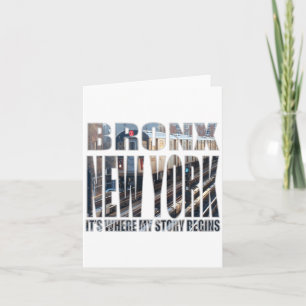 Cartão Bronx Nova York Onde Minha História Começa