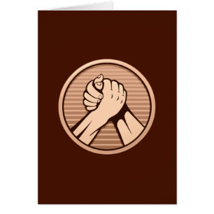 Cartão Bronze da luta do braço
