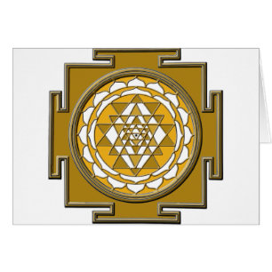 Cartão Bronze de Sri Yantra