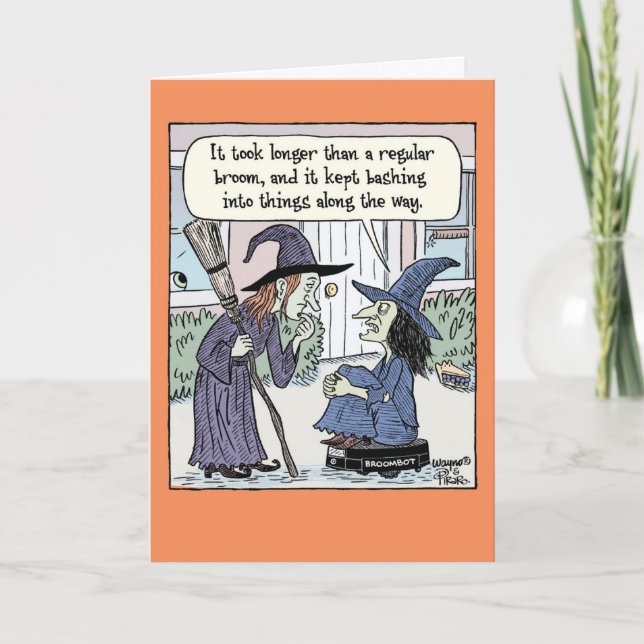 Cartão Broombot Halloween (Frente)