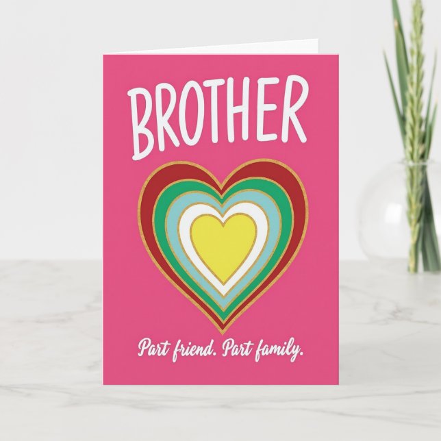 Cartão Brother Best Friend Family Card (Frente)
