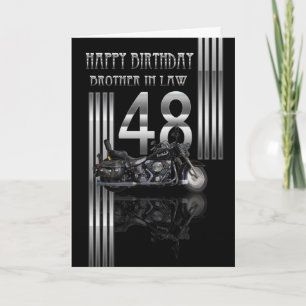 Cartão Brother In Law 48th Birthday Card - Motorbike