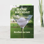 Cartão Brother in-Law Martini Golf Ball Aniversário<br><div class="desc">"Brother-in-Law Martini Golf Ball Birthday",  por Catherine ShermanGolf,  é uma desculpa excelente para celebrar um aniversário no décimo nono buraco!</div>