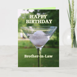 Cartão Brother in-Law Martini Golf Ball Aniversário