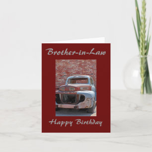Cartão Brother-in-Law Rusty Truck Birthday Greeting Card