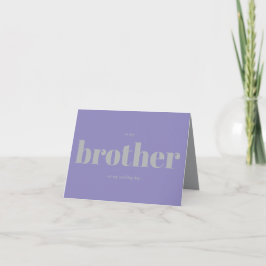 Cartão Brother Wedding Minimal Simple Lavender Silver