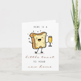 Cartão Brown Aqui está um Pequeno Brinde para sua nova ca