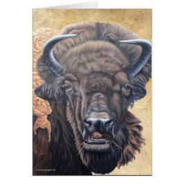 Cartão Brown Buffalo Eating
