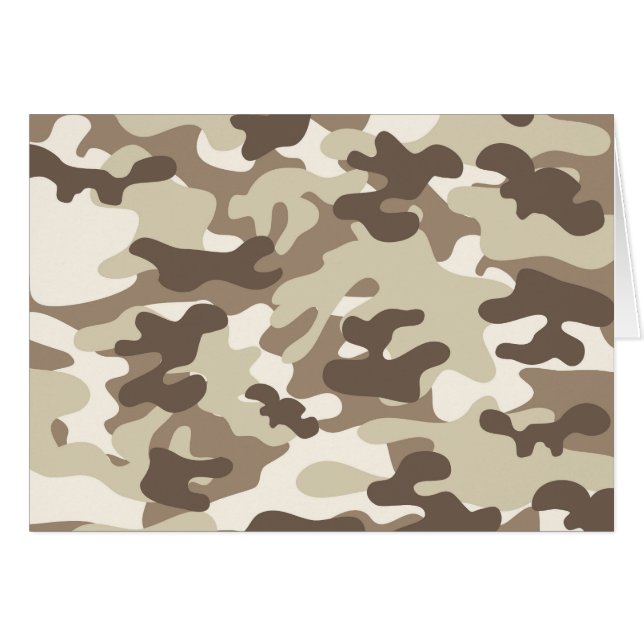 Cartão Brown Camo Design (Frente Horizontal)