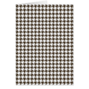 Cartão Brown Combination Houndstooth por Shirley Taylor