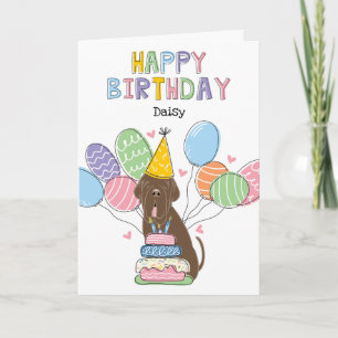Cartão Brown Neapolitan Mastiff Birthday