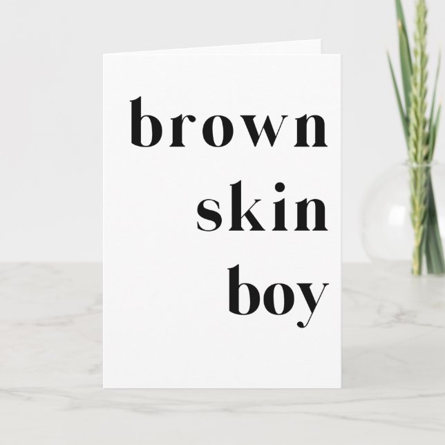 Cartão Brown Skin Boy Melanin King Prince Birthday (Frente)