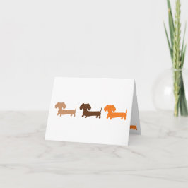 Cartão Brown Tan & cumprimento masculino dos Dachshunds