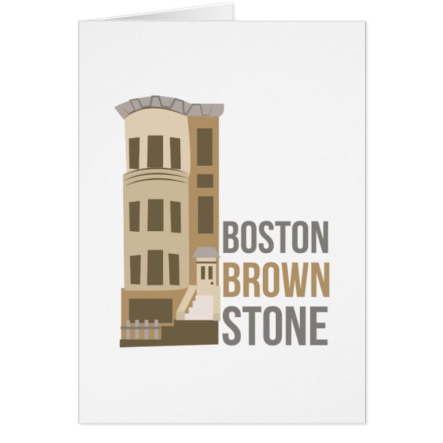 Cartão Brownstone de Boston (Frente)
