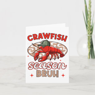 Cartão Bruce Crawfish Hat Boy Engraçado Festival de Boi